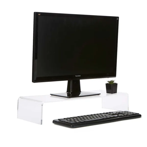 Premium Acrylic Computer Display Stand For Workspace - clear 6