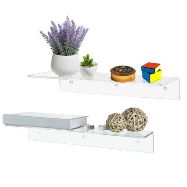 Acrylic Riser Display Shelf For Showcasing And Organizing - clear 2