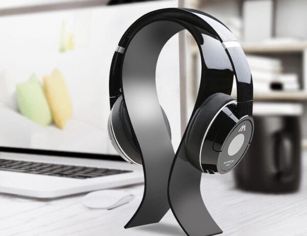 Fashionable Acrylic Headphone Stand Headphone Display Rack - black 1