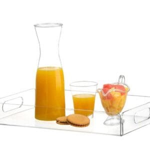 Custom Plexiglass Tray Acrylic Service Tray - clear 3