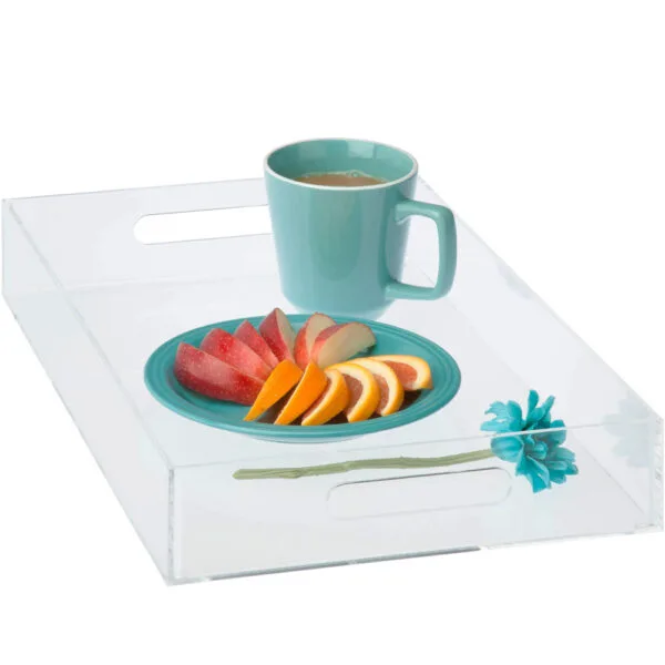 Custom Plexiglass Tray Acrylic Service Tray - white 1