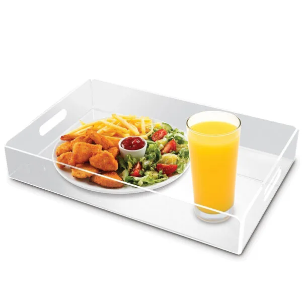 Custom Plexiglass Tray Acrylic Service Tray - white