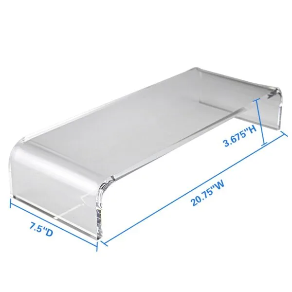 Premium Acrylic Computer Display Stand For Workspace - clear - 7.5cm*20.75cm*3.675cm