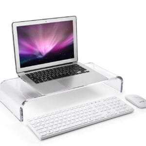 Premium Acrylic Computer Display Stand For Workspace - clear 1