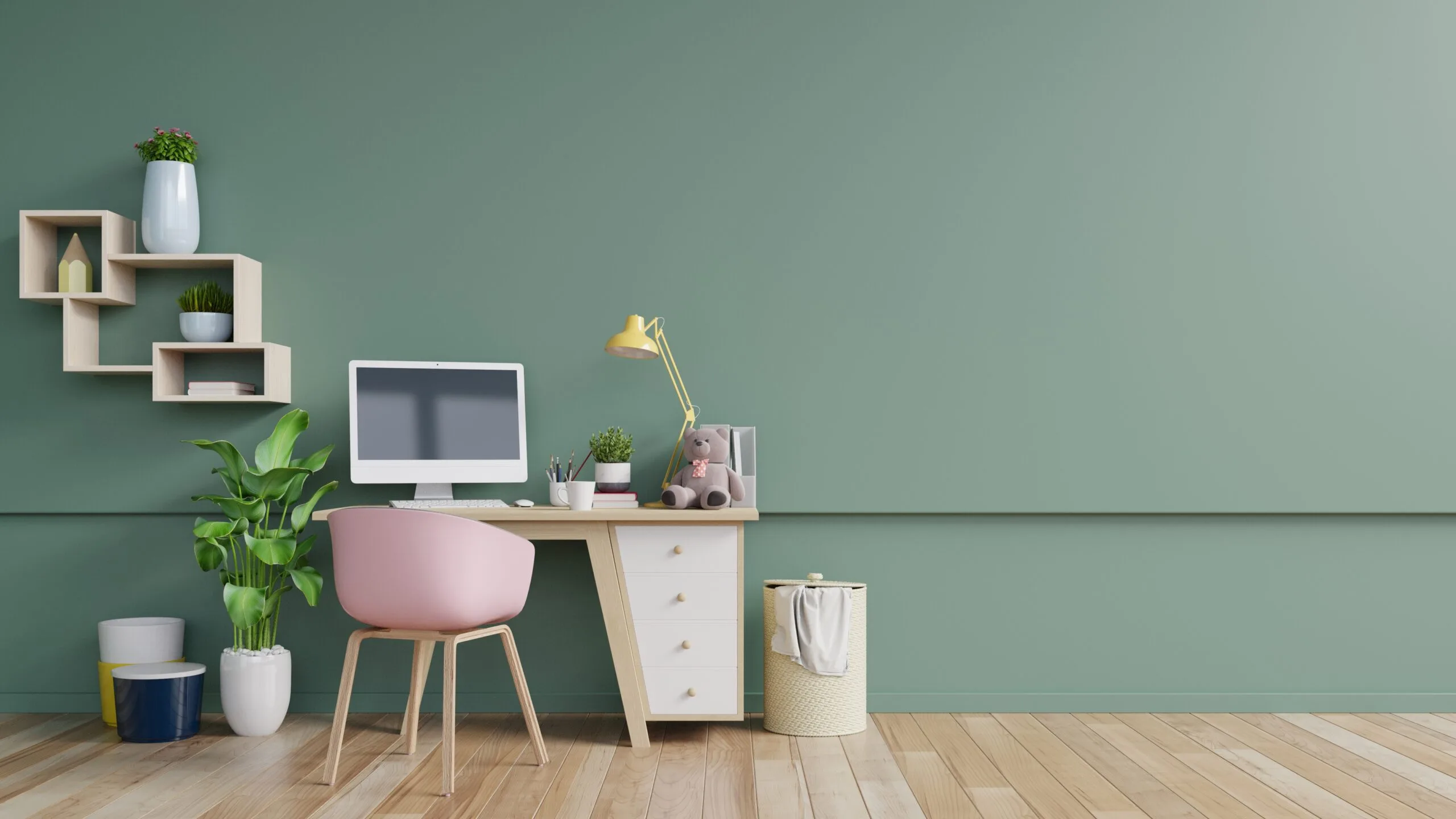 Office room with a pastel background. - Premium Custom Acrylic Solutions 1