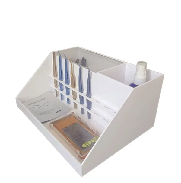 Acrylic Beauty Marble Lash Cart Organizer - white 3