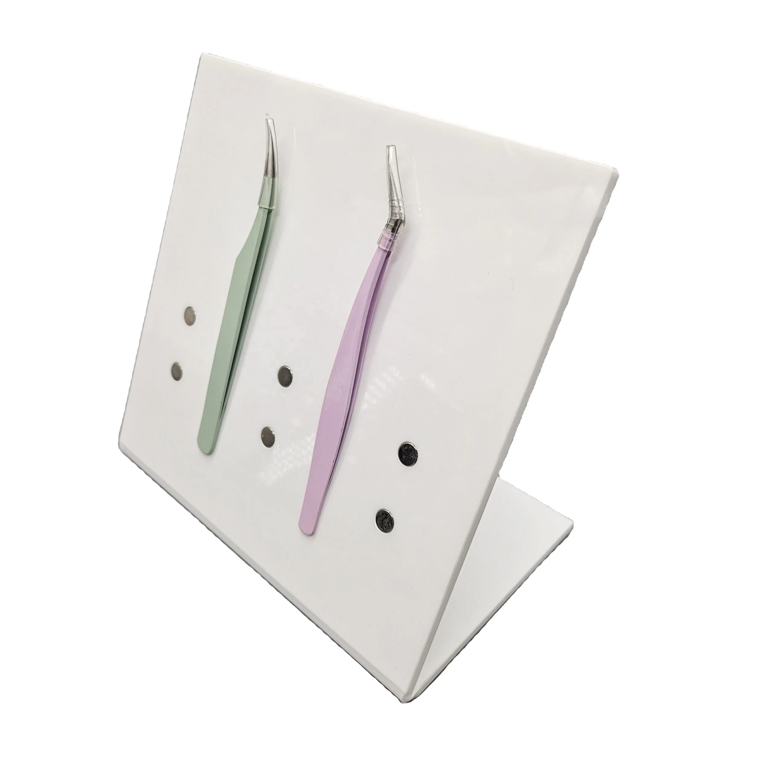 Customized Marble Tweezer Stand Eyelash Tweezers Holder - white 1