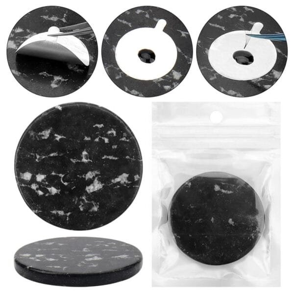 Jade Stone Eyelash Tile Glue Stone - black