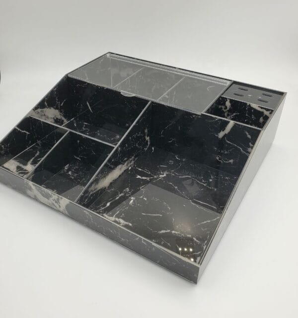 High-Quality Acrylic Eyelash Cart Organizer Box - black 1