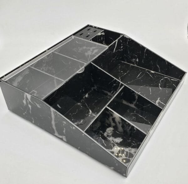 High-Quality Acrylic Eyelash Cart Organizer Box - black