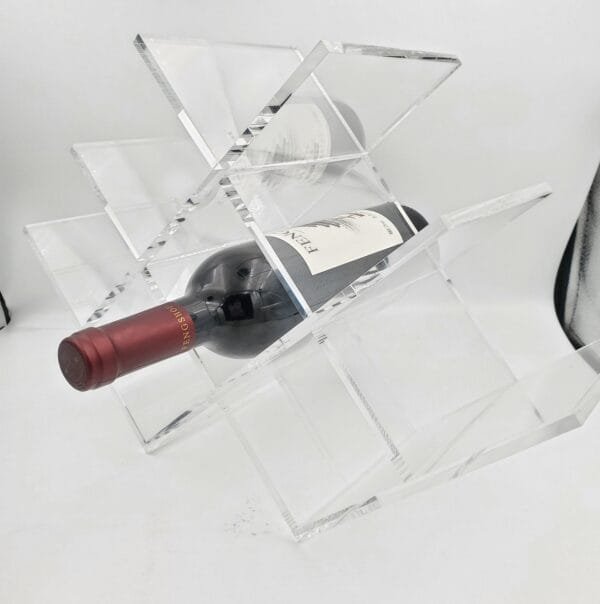 Acrylic Wine Bottle Stand Custom Wine Stand - clear 1