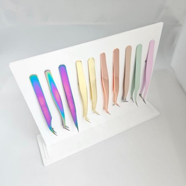 Acrylic Tweezer Stand Tweezers Holder Magnetic Tweezer Holder Case - white 1