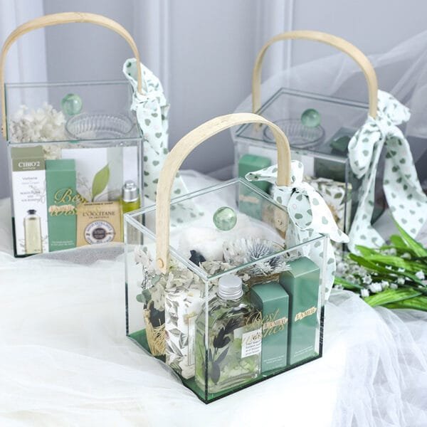 Acrylic Box Organizer Acrylic Box With Lid Clear Wedding Gift Box - clear 5