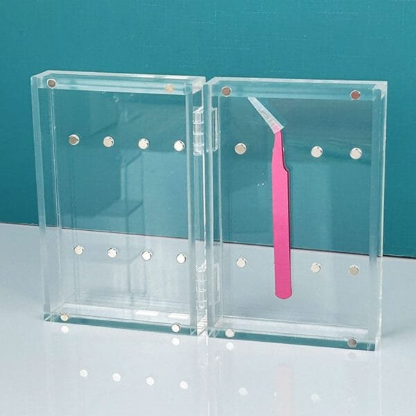 Magnetic Tweezer Case Acrylic Tweezer Case Eyelash Tweezer Case - clear 6