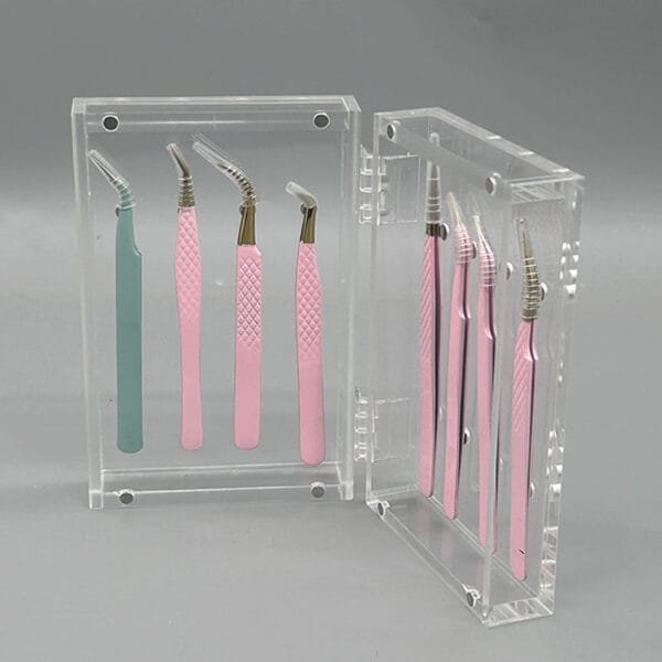 Magnetic Tweezer Case Acrylic Tweezer Case Eyelash Tweezer Case - clear 5