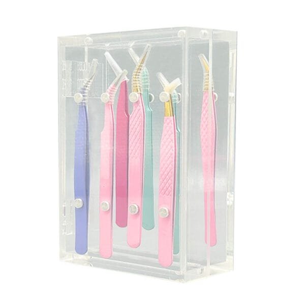 Magnetic Tweezer Case Acrylic Tweezer Case Eyelash Tweezer Case - clear 4