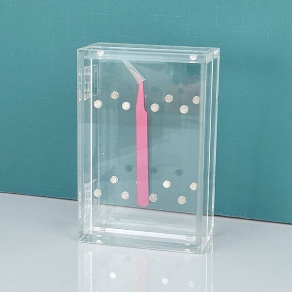 Magnetic Tweezer Case Acrylic Tweezer Case Eyelash Tweezer Case - clear 1