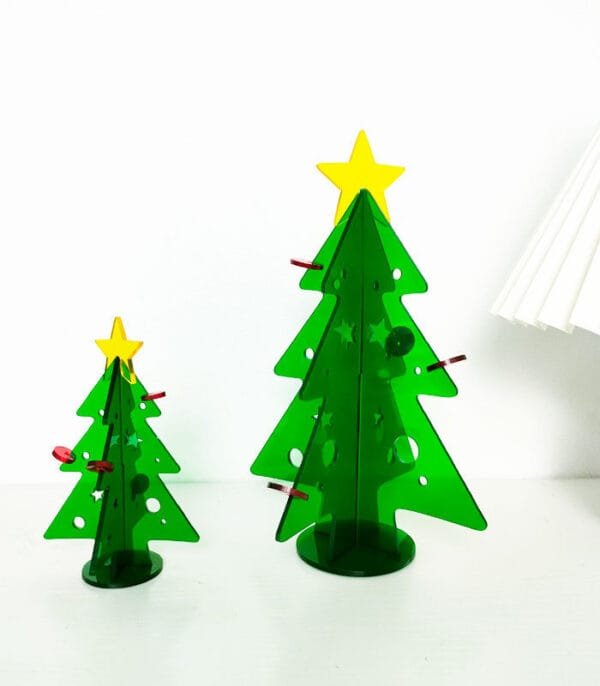 Acrylic Christmas Tree Christmas Gift Creative Decorative Ornament - green 3