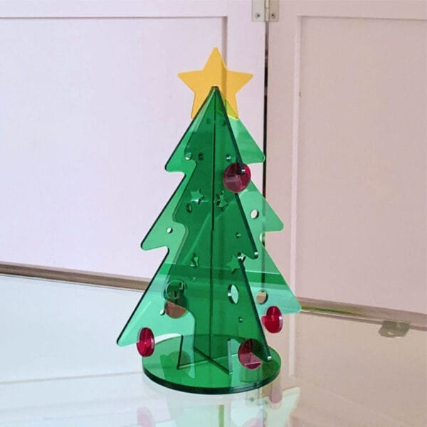 Acrylic Christmas Tree Christmas Gift Creative Decorative Ornament - green