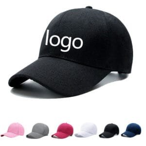 Wholesale High Quality Embroidered Logo Sports Baseball Cap - black