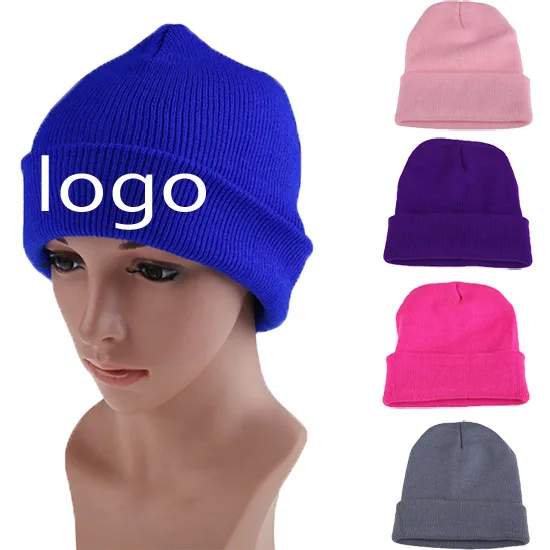 Custom Knitted Hat With Ear Protection And Embroidered Logo - colorful 1