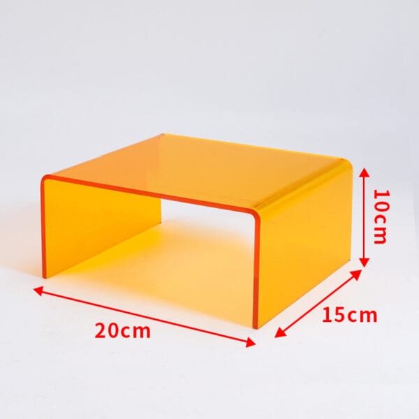 Acrylic Shelf Transparent Toy And Cosmetics Display Stand - yellow