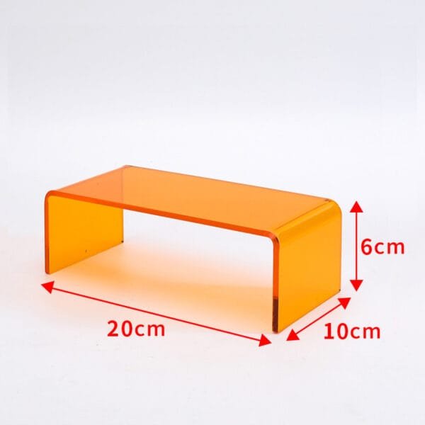 Acrylic Shelf Transparent Toy And Cosmetics Display Stand - yellow 6*10*20