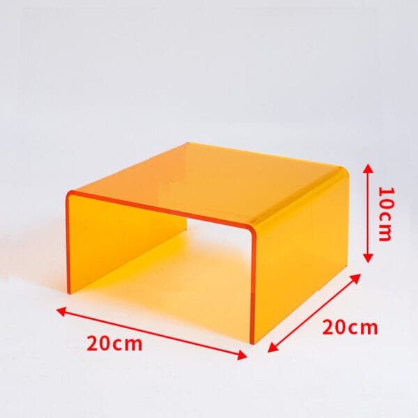 Acrylic Shelf Transparent Toy And Cosmetics Display Stand - yellow