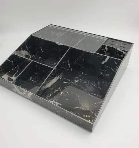 High-Quality Acrylic Eyelash Cart Organizer Box - black 1