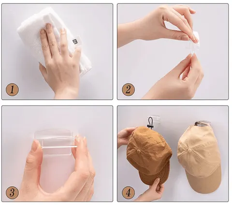 Mounting sequence for the clear individual cap holder