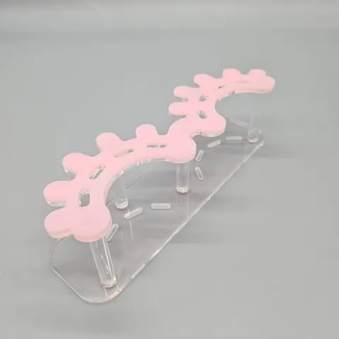 Acrylic Tweezer Holder Stand Lash Tweezers Holder Plastic Tweezers Stand - pink clear 6
