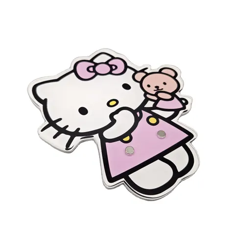 Pink character-shaped lash tile with a bow graphic and magnetic tool positions