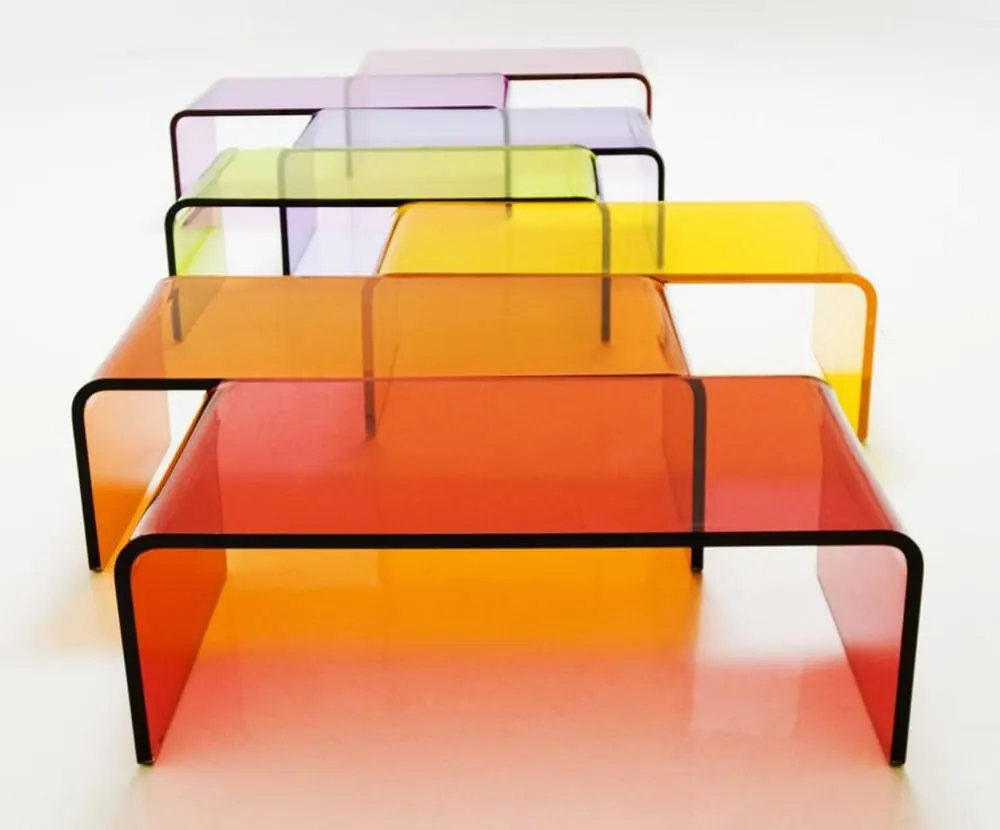 Acrylic Coffee Table Acrylic Console Table Acrylic Desk Table - colorful