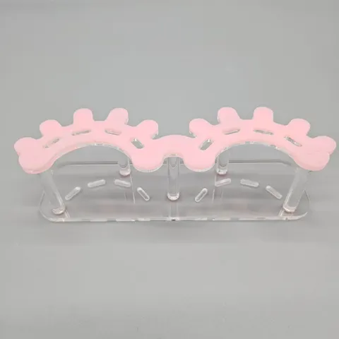 Acrylic Tweezer Holder Stand Lash Tweezers Holder Plastic Tweezers Stand - pink clear 8