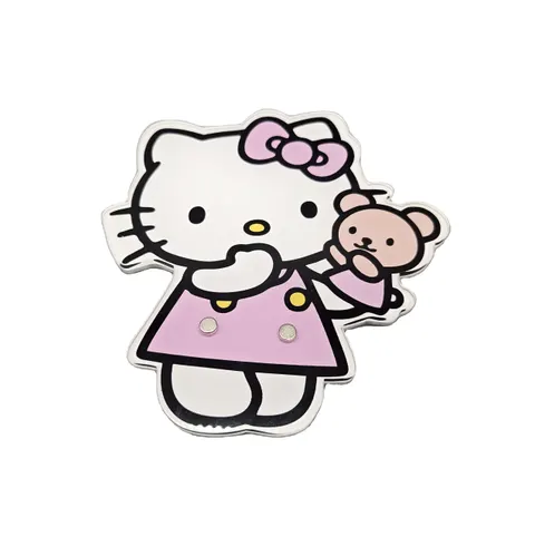 Pink character-shaped lash tile with a bow graphic and magnetic tool positions