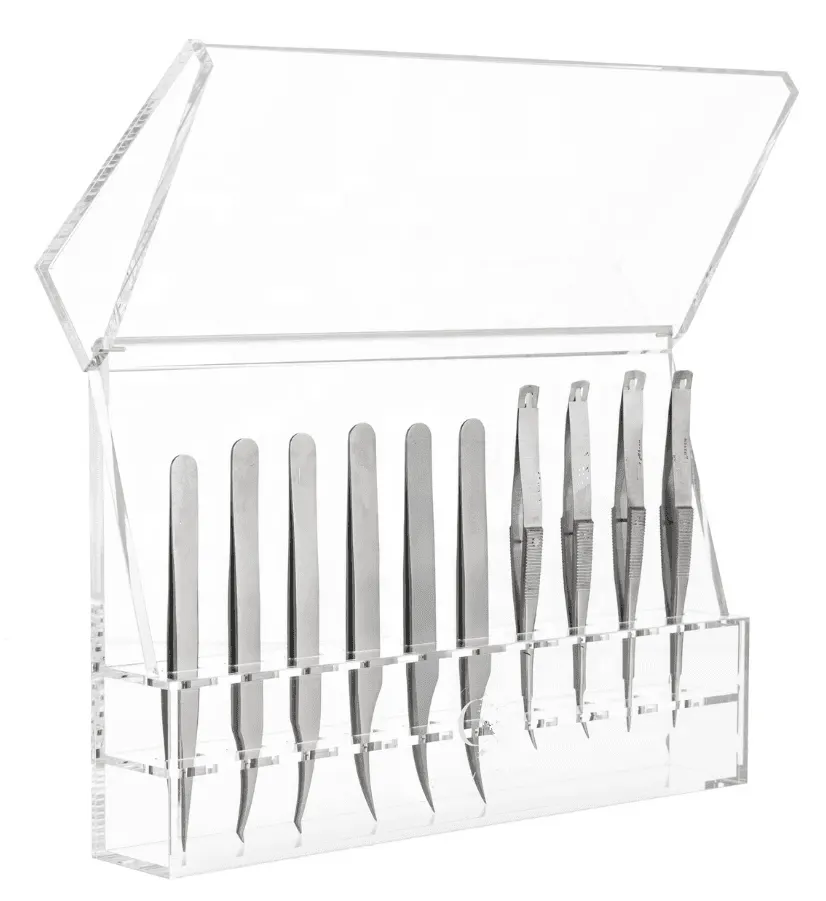 Wholesale Acrylic Tweezer Box Tweezer Holder Acrylic Tweezer Stand - clear 5