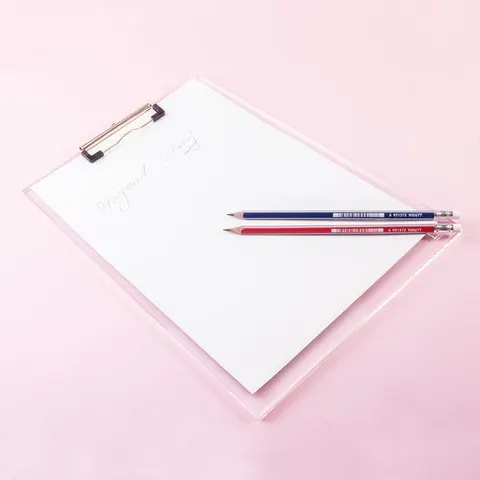 Acrylic Clipboards A Modern Twist on a Classic Office Essential - clear 3